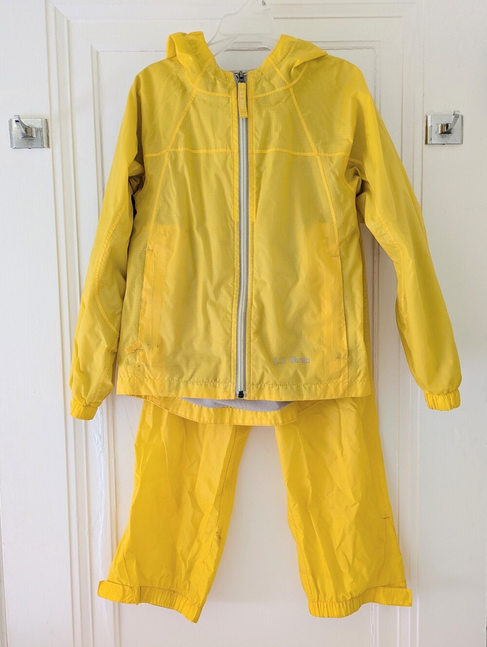 Yellow L.L. Bean Rain Jacket and Pants Set